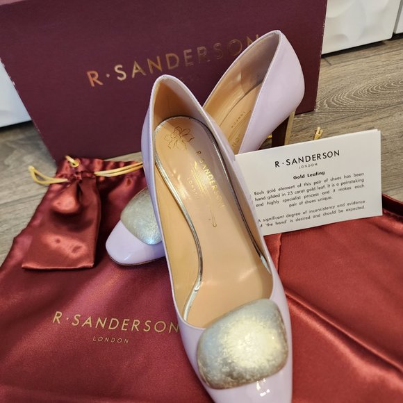 Rupert Sanderson - Linnet White Gold Lavender Patent - Size 36.5 - Picture 3 of 9